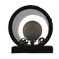 Meyda Lighting Tamarack 5" 2-Light Textured Black Wall Sconce With Silver Mica Shade Glass
