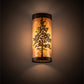 Meyda Lighting Tamarack 5" Antique Copper Wall Sconce With Amber Mica Shade Glass