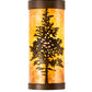 Meyda Lighting Tamarack 5" Antique Copper Wall Sconce With Amber Mica Shade Glass