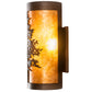 Meyda Lighting Tamarack 5" Antique Copper Wall Sconce With Amber Mica Shade Glass