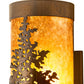 Meyda Lighting Tamarack 5" Antique Copper Wall Sconce With Amber Mica Shade Glass