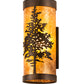Meyda Lighting Tamarack 5" Antique Copper Wall Sconce With Amber Mica Shade Glass