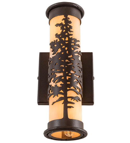 Meyda Lighting Tamarack 5" Cafe Noir Wall Sconce With Beige Sahara Taupe Idalight Shade
