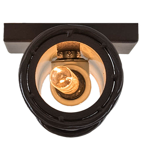 Meyda Lighting Tamarack 5" Cafe Noir Wall Sconce With Beige Sahara Taupe Idalight Shade