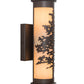 Meyda Lighting Tamarack 5" Cafe Noir Wall Sconce With Beige Sahara Taupe Idalight Shade