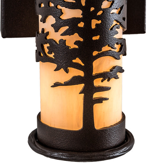 Meyda Lighting Tamarack 5" Cafe Noir Wall Sconce With Beige Sahara Taupe Idalight Shade