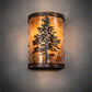 Meyda Lighting Tamarack 5" Mahogany Bronze Wall Sconce With Amber Mica Shade Glass