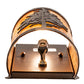Meyda Lighting Tamarack 5" Mahogany Bronze Wall Sconce With Amber Mica Shade Glass