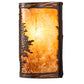 Meyda Lighting Tamarack 5" Mahogany Bronze Wall Sconce With Amber Mica Shade Glass