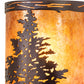 Meyda Lighting Tamarack 5" Mahogany Bronze Wall Sconce With Amber Mica Shade Glass