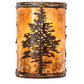 Meyda Lighting Tamarack 5" Mahogany Bronze Wall Sconce With Amber Mica Shade Glass