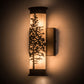 Meyda Lighting Tamarack 5" Oil Rubbed Bronze Wall Sconce With Beige Fleshtone Shade Glass