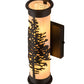 Meyda Lighting Tamarack 5" Oil Rubbed Bronze Wall Sconce With Beige Fleshtone Shade Glass