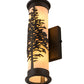 Meyda Lighting Tamarack 5" Oil Rubbed Bronze Wall Sconce With Beige Fleshtone Shade Glass