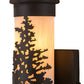 Meyda Lighting Tamarack 5" Oil Rubbed Bronze Wall Sconce With Beige Fleshtone Shade Glass