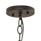Meyda Lighting Tamarack 5" Textured Black Pendant Light With Silver Mica Shade Glass