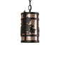 Meyda Lighting Tamarack 5" Textured Black Pendant Light With Silver Mica Shade Glass