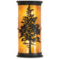 Meyda Lighting Tamarack 6" 2-Light Old Wrought Iron Wall Sconce With Amber Mica Shade Glass