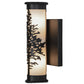 Meyda Lighting Tamarack 7" 2-Light Textured Black Wall Sconce With White Statuario Idalight Shade Glass