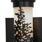 Meyda Lighting Tamarack 7" 2-Light Textured Black Wall Sconce With White Statuario Idalight Shade Glass