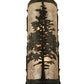 Meyda Lighting Tamarack 7" 2-Light Wrought Iron Wall Sconce With Silver Mica Shade Glass