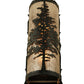 Meyda Lighting Tamarack 7" 2-Light Wrought Iron Wall Sconce With Silver Mica Shade Glass