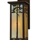 Meyda Lighting Tamarack 8" Cafe Noir Wall Sconce With Beige Iridescent Shade Glass