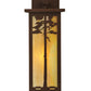 Meyda Lighting Tamarack 8" Cafe Noir Wall Sconce With Beige Iridescent Shade Glass