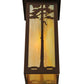 Meyda Lighting Tamarack 8" Cafe Noir Wall Sconce With Beige Iridescent Shade Glass