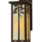 Meyda Lighting Tamarack 8" Cafe Noir Wall Sconce With Beige Iridescent Shade Glass