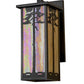 Meyda Lighting Tamarack 8" Craftsman Brown Wall Sconce With Beige Iridescent Shade Glass