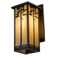 Meyda Lighting Tamarack 8" Craftsman Brown Wall Sconce With Beige Iridescent Shade Glass