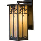 Meyda Lighting Tamarack 8" Craftsman Brown Wall Sconce With Beige Iridescent Shade Glass