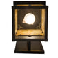 Meyda Lighting Tamarack 8" Craftsman Brown Wall Sconce With Beige Iridescent Shade Glass