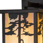 Meyda Lighting Tamarack 8" Craftsman Brown Wall Sconce With Beige Iridescent Shade Glass