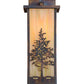 Meyda Lighting Tamarack 8" Dark Burnished Antique Copper Wall Sconce With Beige Iridescent Shade Glass