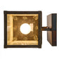 Meyda Lighting Tamarack 8" Dark Burnished Antique Copper Wall Sconce With Beige Iridescent Shade Glass