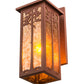 Meyda Lighting Tamarack 8" Rust Wall Sconce With Amber Mica Shade Glass