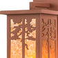 Meyda Lighting Tamarack 8" Rust Wall Sconce With Amber Mica Shade Glass