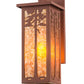 Meyda Lighting Tamarack 8" Rust Wall Sconce With Amber Mica Shade Glass