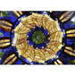 Meyda Lighting Tampa Bay 60" 12-Light Oil Rubbed Bronze Semi-flush Mount Light With Multi-Colored Shade Glass