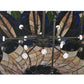 Meyda Lighting Tampa Bay 60" 12-Light Oil Rubbed Bronze Semi-flush Mount Light With Multi-Colored Shade Glass