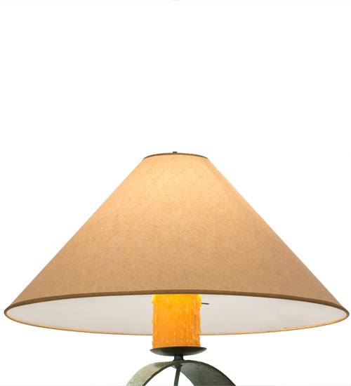 Meyda Lighting Tara 32" Tarnished Copper Table Lamp With Beige Shade