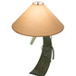 Meyda Lighting Tara 32" Tarnished Copper Table Lamp With Beige Shade