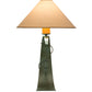 Meyda Lighting Tara 32" Tarnished Copper Table Lamp With Beige Shade