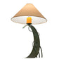 Meyda Lighting Tara 32" Tarnished Copper Table Lamp With Beige Shade
