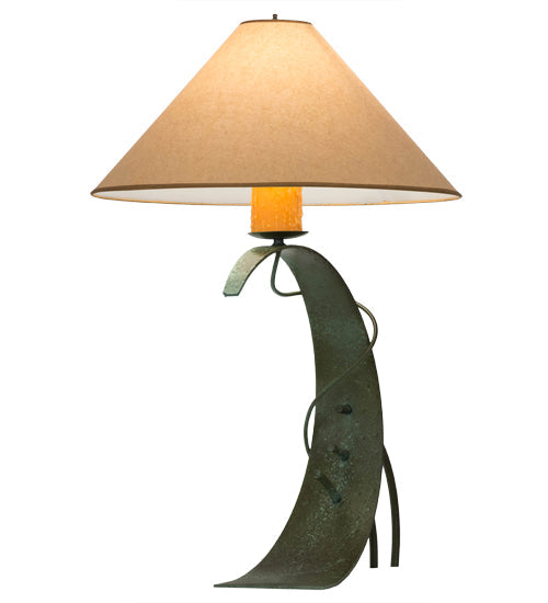 Meyda Lighting Tara 32" Tarnished Copper Table Lamp With Beige Shade