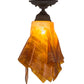 Meyda Lighting Taste of Honey 12" Oil Rubbed Bronze Flush Mount Light With Honey Art Shade Glass