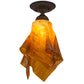 Meyda Lighting Taste of Honey 12" Oil Rubbed Bronze Flush Mount Light With Honey Art Shade Glass