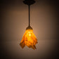 Meyda Lighting Taste of Honey 9" Oil Rubbed Bronze Pendant Light With Honey Art Shade Glass